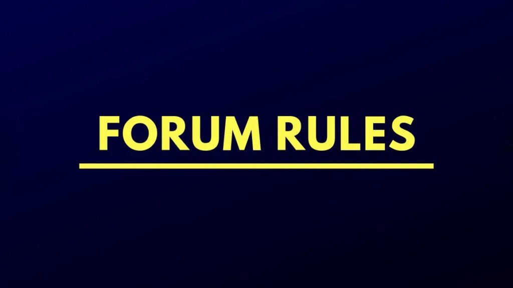 Forum rules